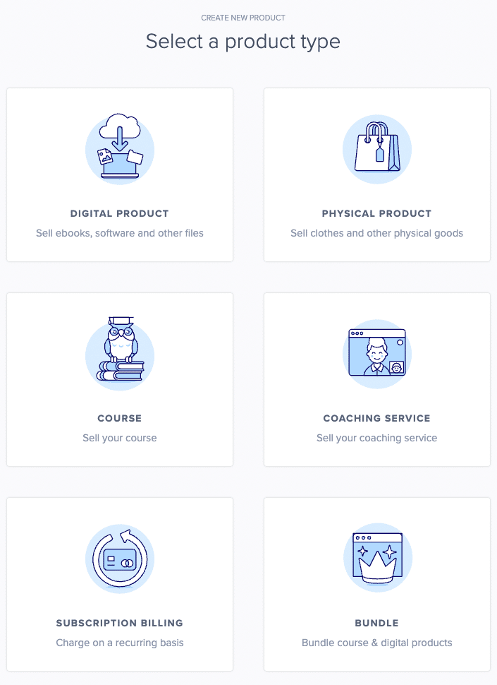 Payhip Review - Product Types