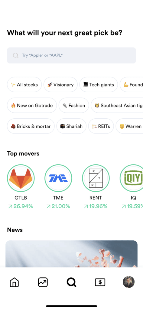 Discover Stock on Gotrade