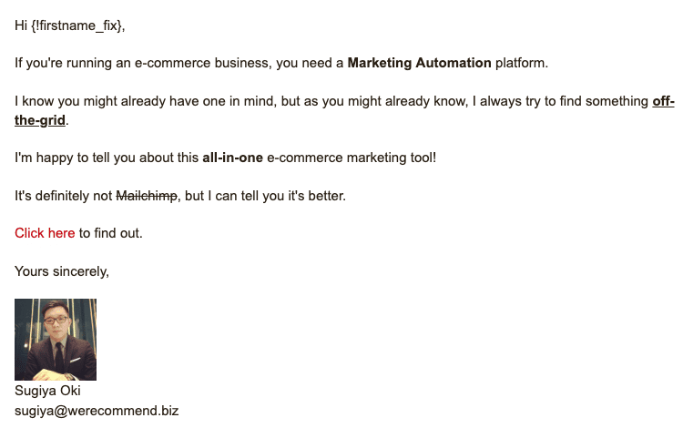 Actionable Email Marketing Insights - One Call to Action