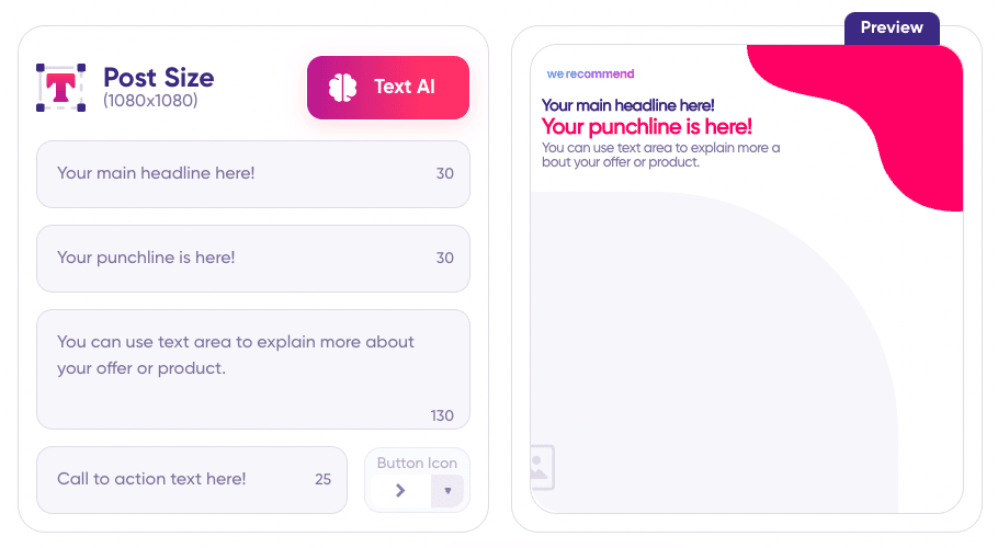 AdCreative AI Review - Add Text