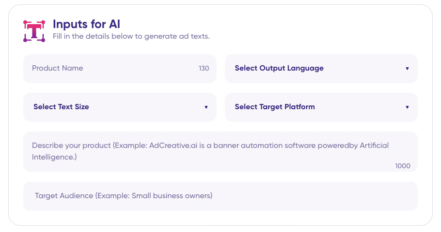 AdCreative AI Review - Text Generator