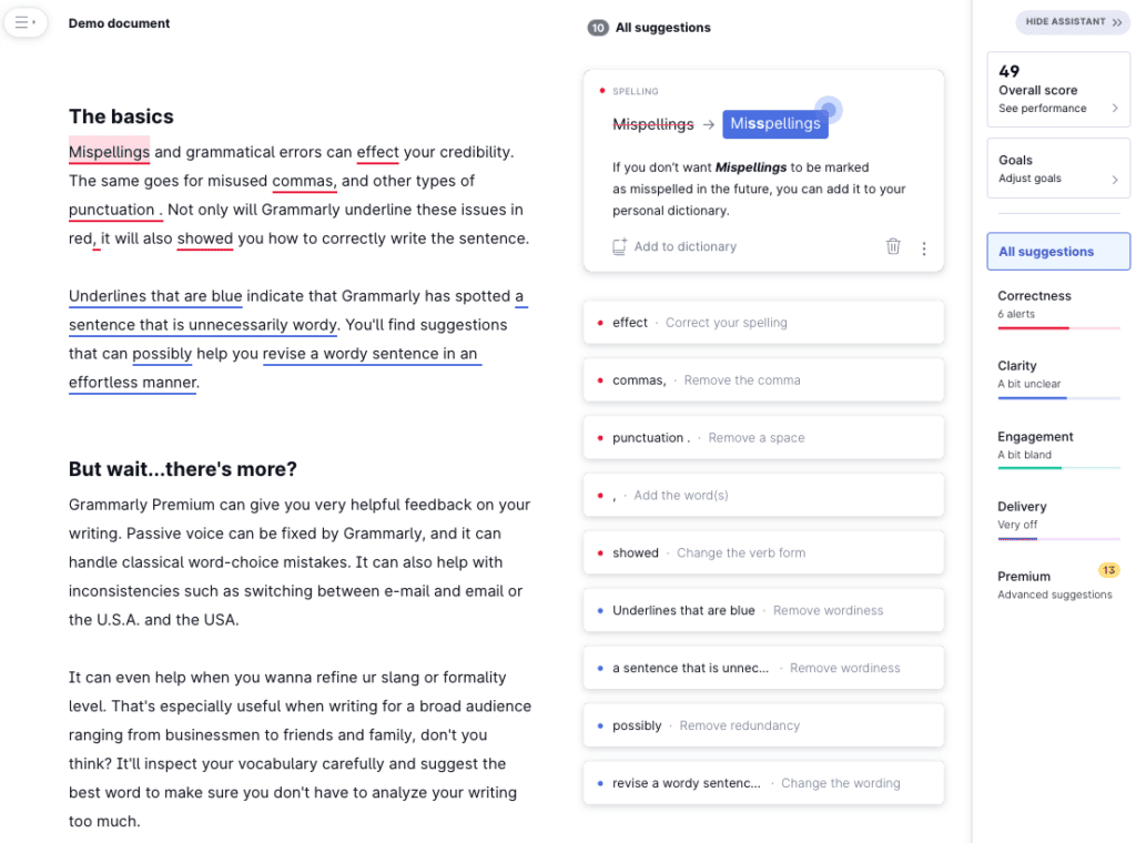 Grammarly Review - Learning from Demo Document