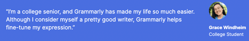 Grammarly Review - Testimonial 2