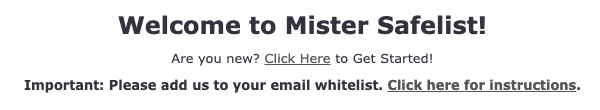 Mister Safelist Review - Add to Whitelist