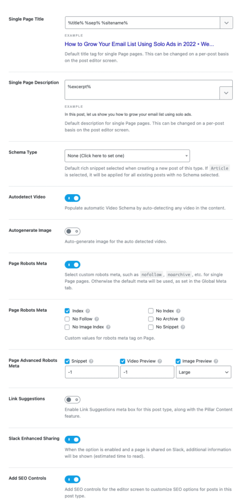 Titles and Meta - Pages