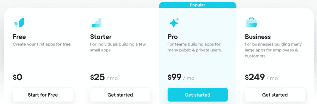 Glide App Review - Individual Starters Pricing