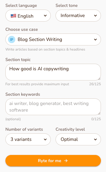 Is AI Copywriting Worth it - Rytr Blog Section Example 1
