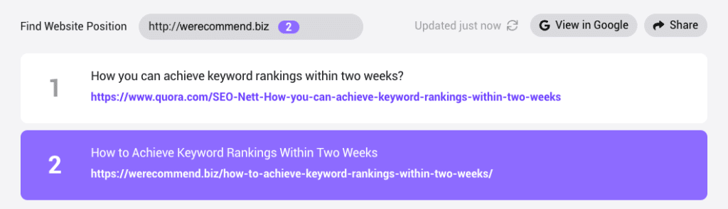 How to Achieve Keyword Rankings Within Two Weeks Update WhatsMySERP
