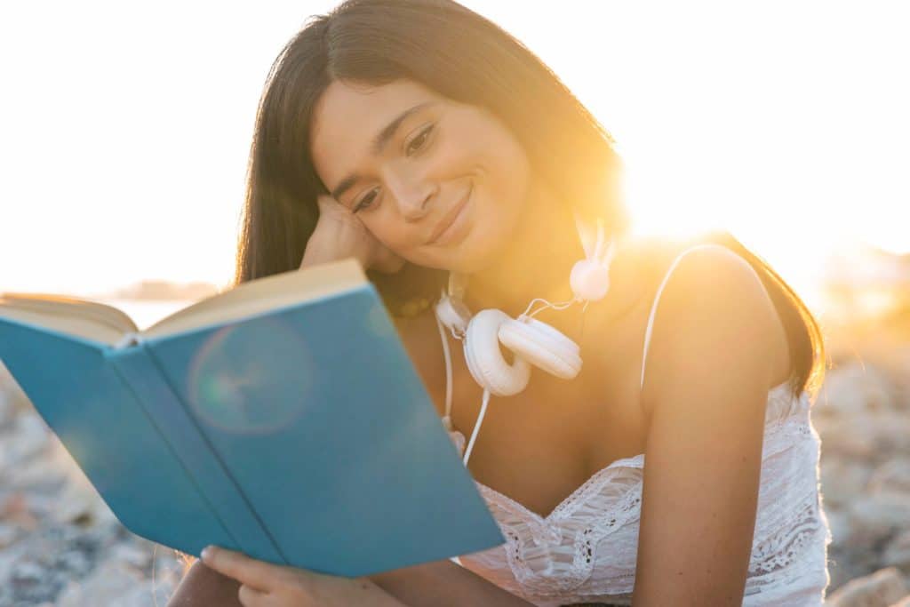 woman reads best seller book in 2024 in Canada