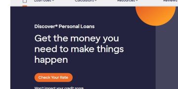 Discover Personal Loans page.