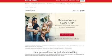 Wells Fargo Personal Loans website.