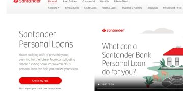 Santander Personal Loans page.