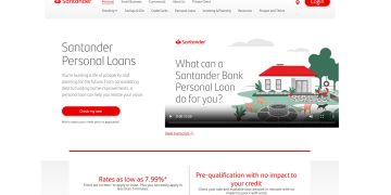 Santander Personal Loans website.