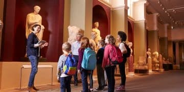 A group of children enjoying Must-See Museums in the USA.